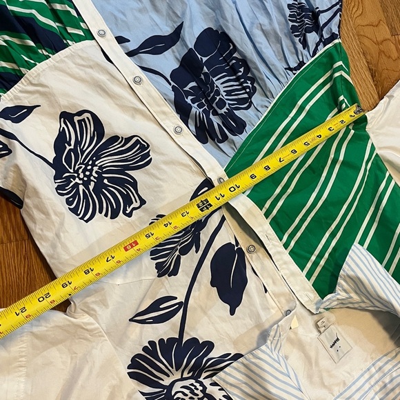 Anthropologie x Maeve Mixed-Print Buttondown Dress Size Small NWT - Picture 11 of 14